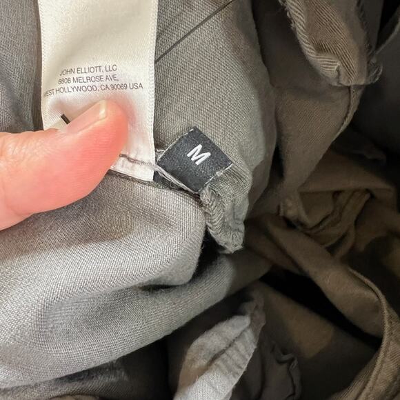 John Elliott Pants Womens 2 Washed Cotton Wide Leg Barrel Chino Adjustable Waist - Picture 11 of 16